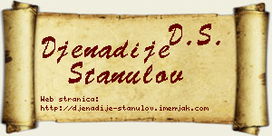 Đenadije Stanulov vizit kartica